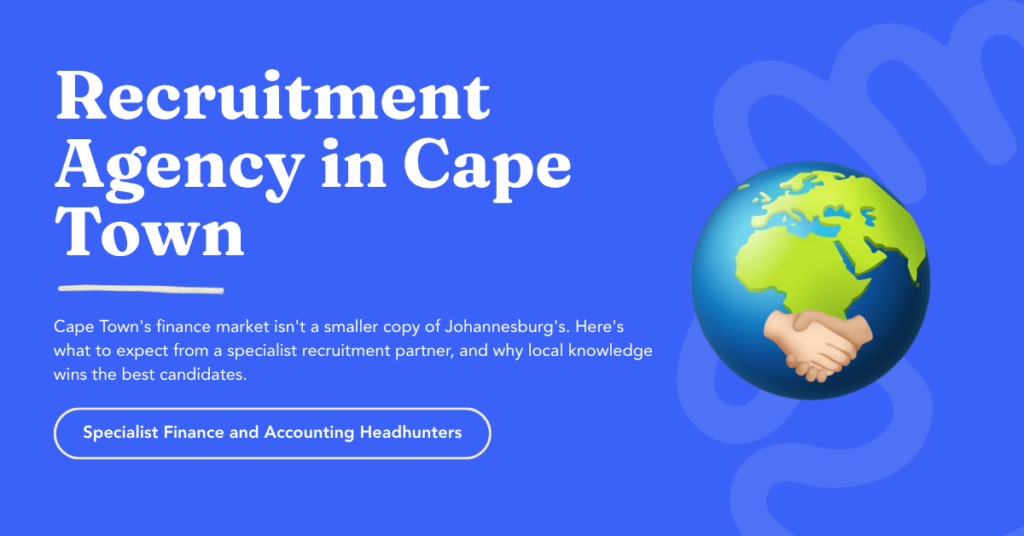 Finance professional meeting with a recruitment agency Cape Town employers trust