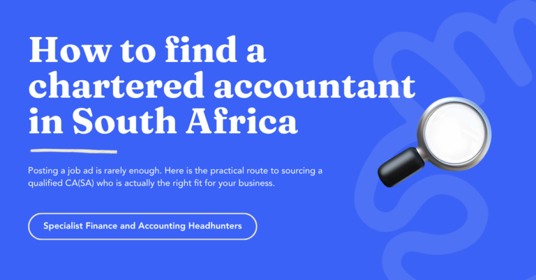How to find a chartered accountant in South Africa: a specialist finance recruiter reviewing qualified CA(SA) candidates